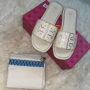 Tory Burch Double T Sport Slide